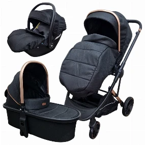 BBO Neo kolica za bebe 3u1 Black, 0m+