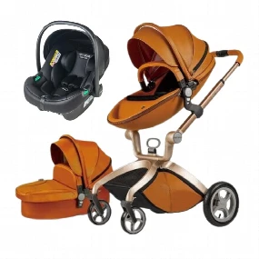 Hot Mom kolica za bebe Brown 3u1, 0m+