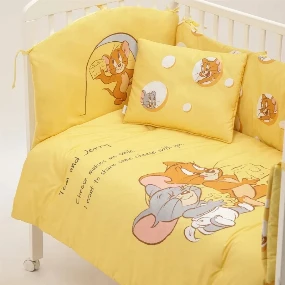 Stefan posteljina za bebe sa ogradicom Tom & Jerry